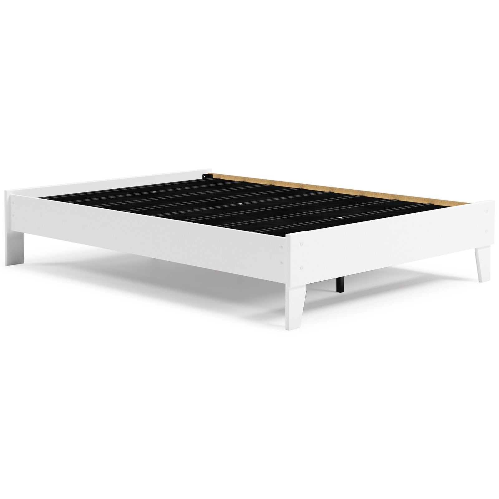 Flannia White Full Platform Bed - Ella Furniture