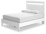 Flannia White Full Panel Platform Bed - Ella Furniture