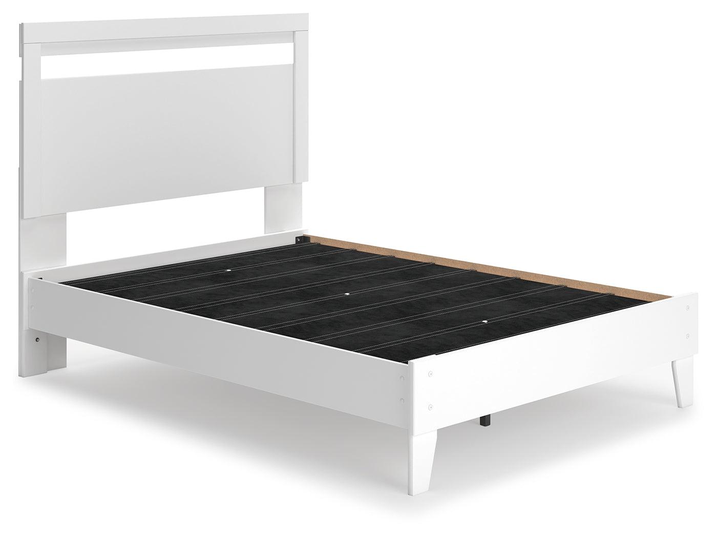 Flannia White Full Panel Platform Bed