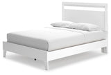 Flannia White Queen Panel Platform Bed - Ella Furniture