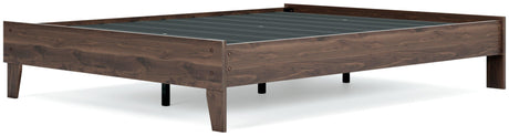Calverson Mocha Queen Platform Bed - Ella Furniture