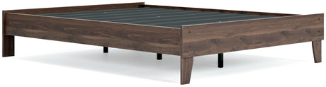Calverson Mocha Queen Platform Bed - Ella Furniture