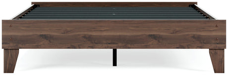 Calverson Mocha Queen Platform Bed - Ella Furniture