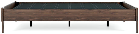 Calverson Mocha Queen Platform Bed - Ella Furniture