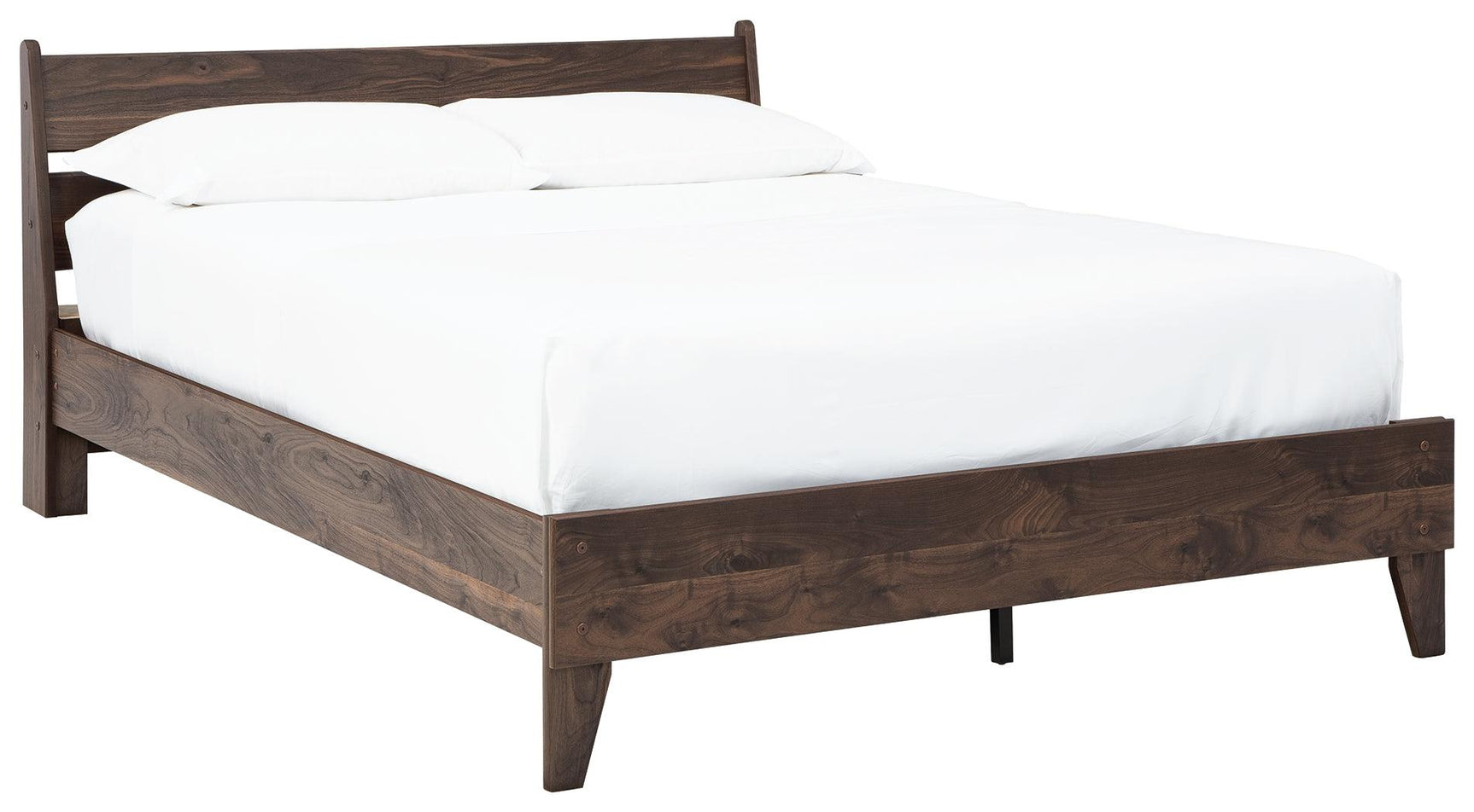 Calverson Mocha Queen Panel Platform Bed - Ella Furniture