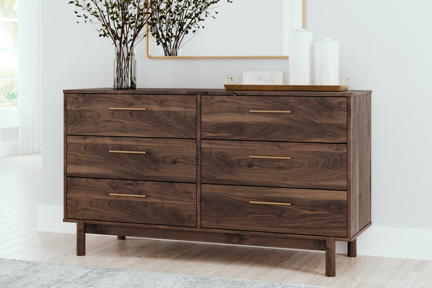 Calverson Mocha Dresser - Ella Furniture