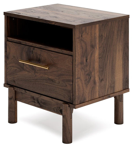 Calverson Mocha Nightstand - Ella Furniture