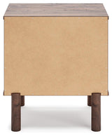 Calverson Mocha Nightstand - Ella Furniture