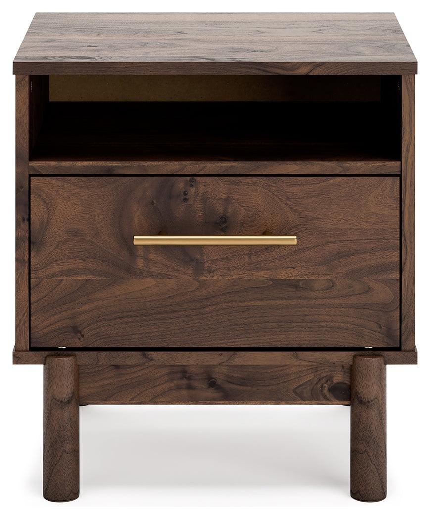 Calverson Mocha Nightstand - Ella Furniture