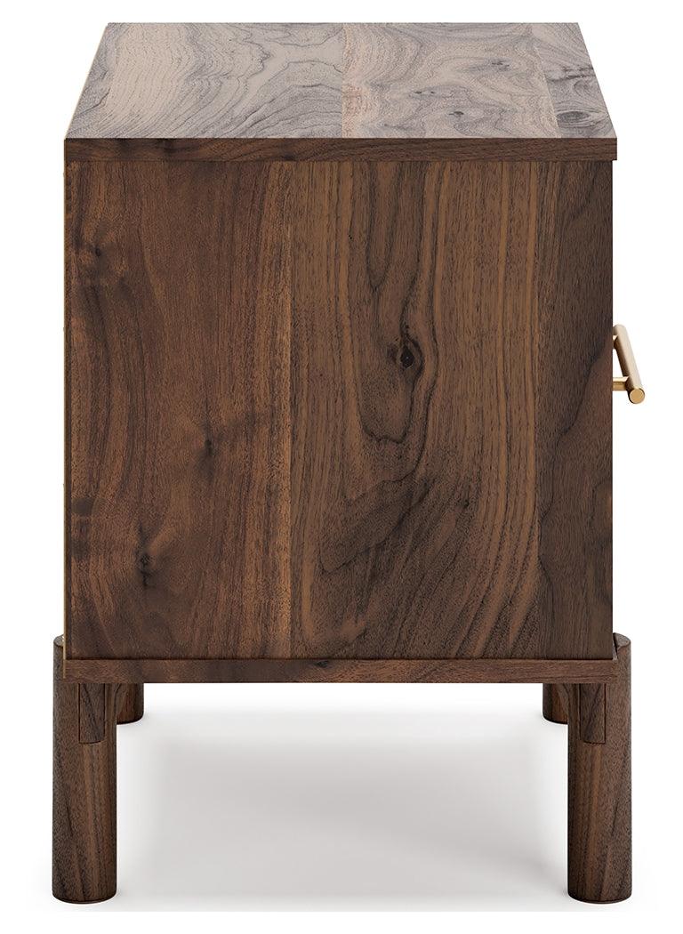 Calverson Mocha Nightstand - Ella Furniture