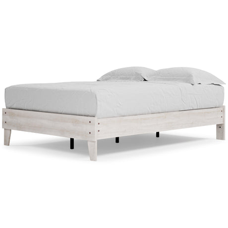 Shawburn Whitewash Full Platform Bed - Ella Furniture