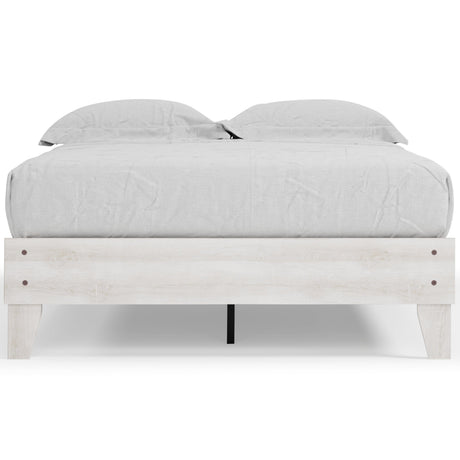 Shawburn Whitewash Full Platform Bed - Ella Furniture