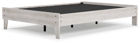 Shawburn Whitewash Full Platform Bed - Ella Furniture