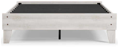 Shawburn Whitewash Full Platform Bed - Ella Furniture