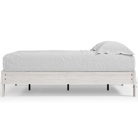 Shawburn Whitewash Full Platform Bed - Ella Furniture