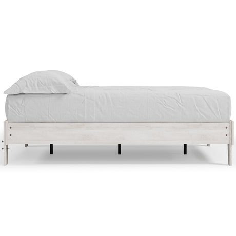 Shawburn Whitewash Full Platform Bed - Ella Furniture
