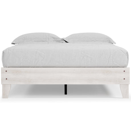 Shawburn Whitewash Queen Platform Bed - Ella Furniture