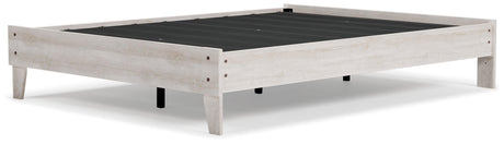 Shawburn Whitewash Queen Platform Bed - Ella Furniture