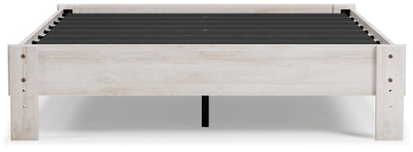 Shawburn Whitewash Queen Platform Bed - Ella Furniture