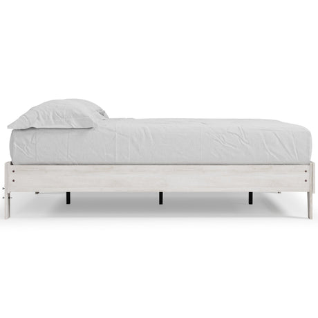 Shawburn Whitewash Queen Platform Bed - Ella Furniture