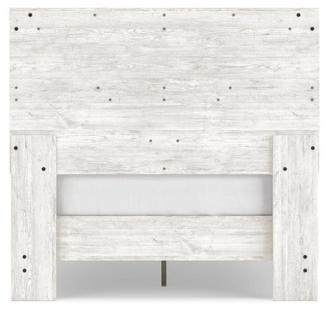 Shawburn White/dark Charcoal Gray Full Crossbuck Panel Platform Bed - Ella Furniture