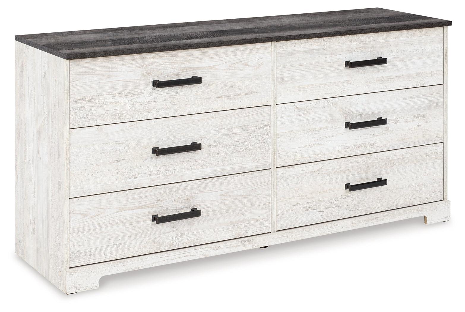 Shawburn Whitewash/charcoal Gray Dresser - Ella Furniture