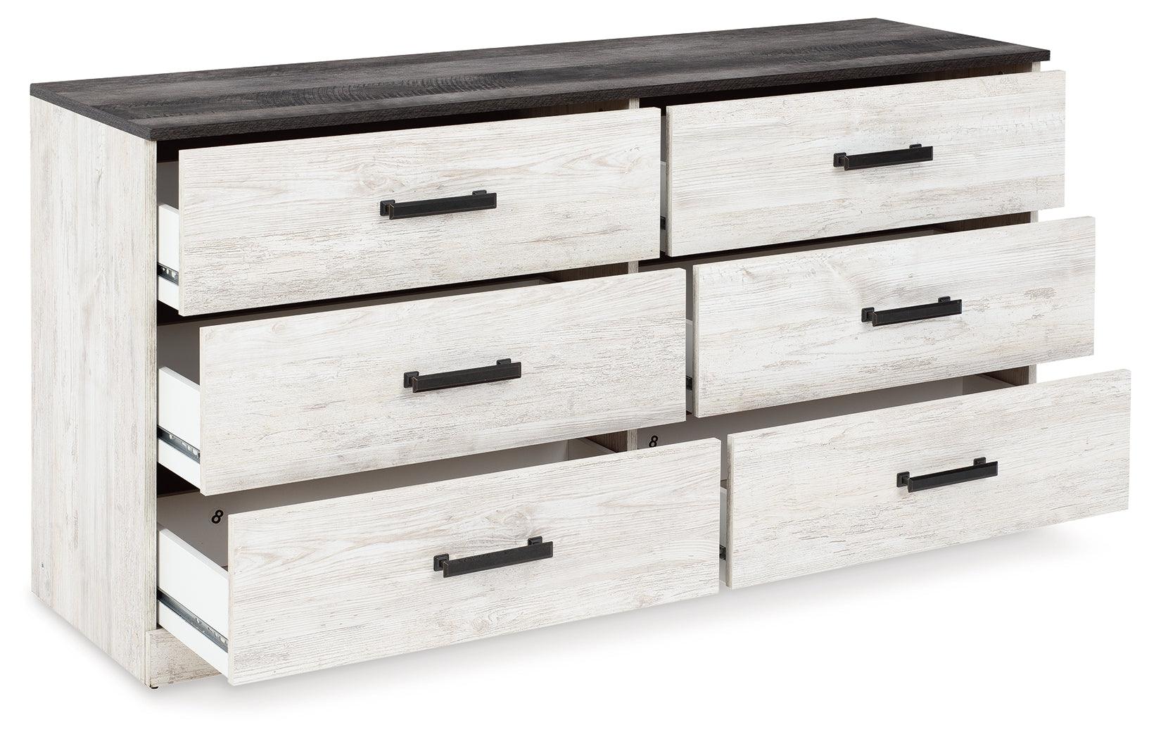 Shawburn Whitewash/charcoal Gray Dresser - Ella Furniture