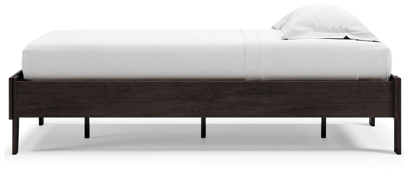 Piperton Black Twin Platform Bed - Ella Furniture