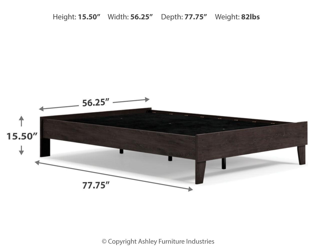 Piperton White Full Platform Bed - Ella Furniture