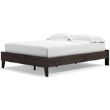 Piperton Black Queen Platform Bed - Ella Furniture