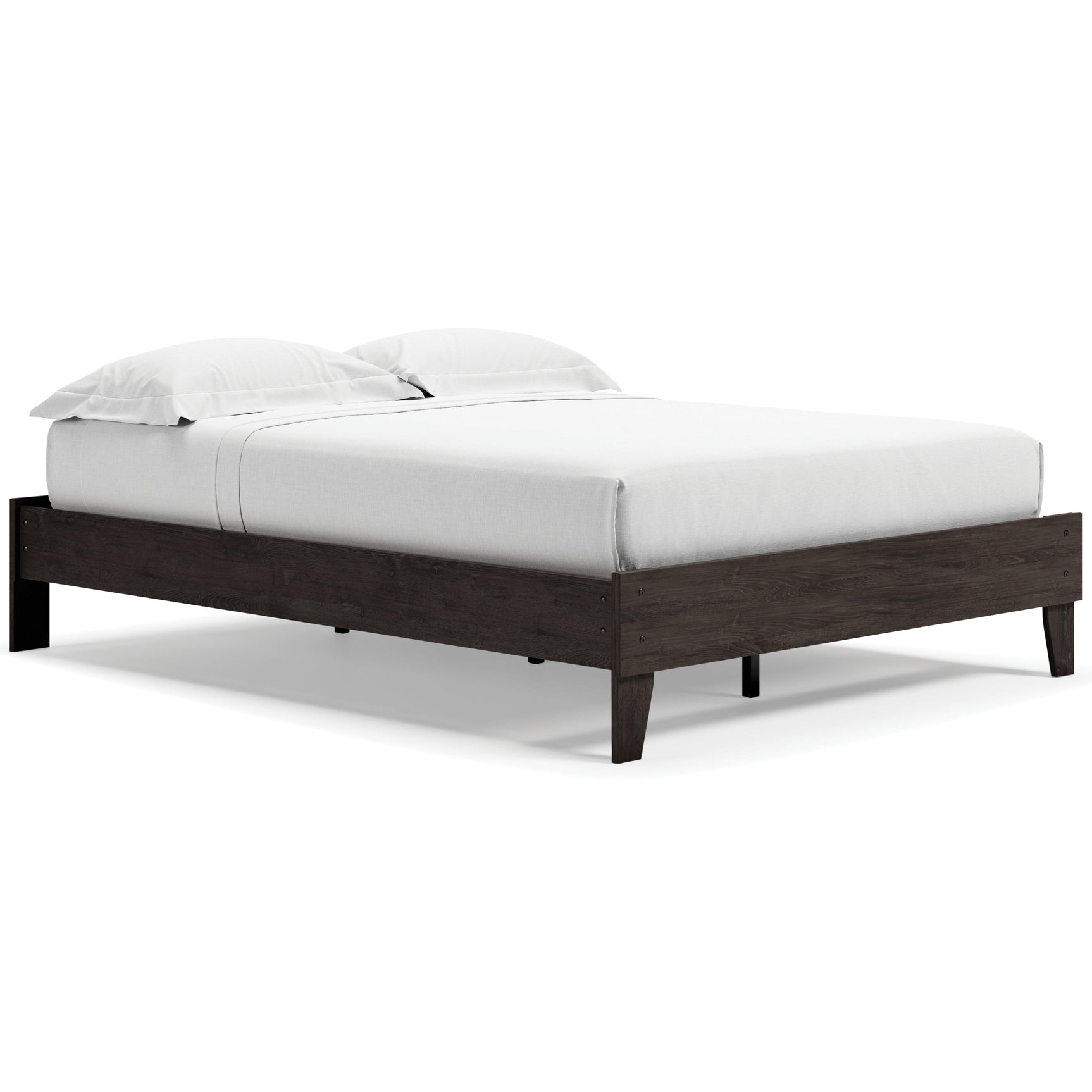 Piperton Black Queen Platform Bed - Ella Furniture