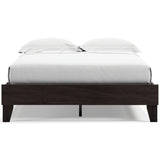 Piperton Black Queen Platform Bed - Ella Furniture