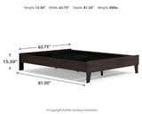 Piperton Black Queen Platform Bed - Ella Furniture