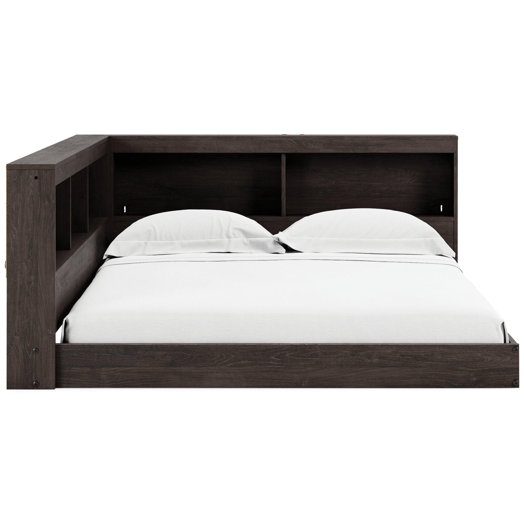 Piperton Brown Full Bookcase Storage Bed - Ella Furniture