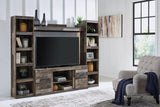 Derekson Multi Gray 4-Piece Entertainment Center - Ella Furniture