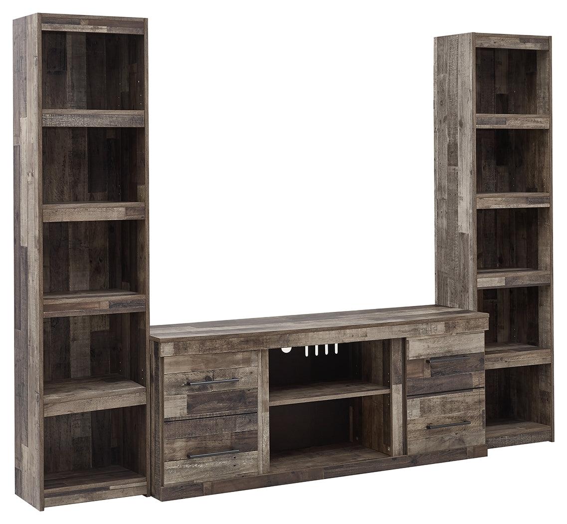 Derekson Multi Gray 3-Piece Entertainment Center - Ella Furniture