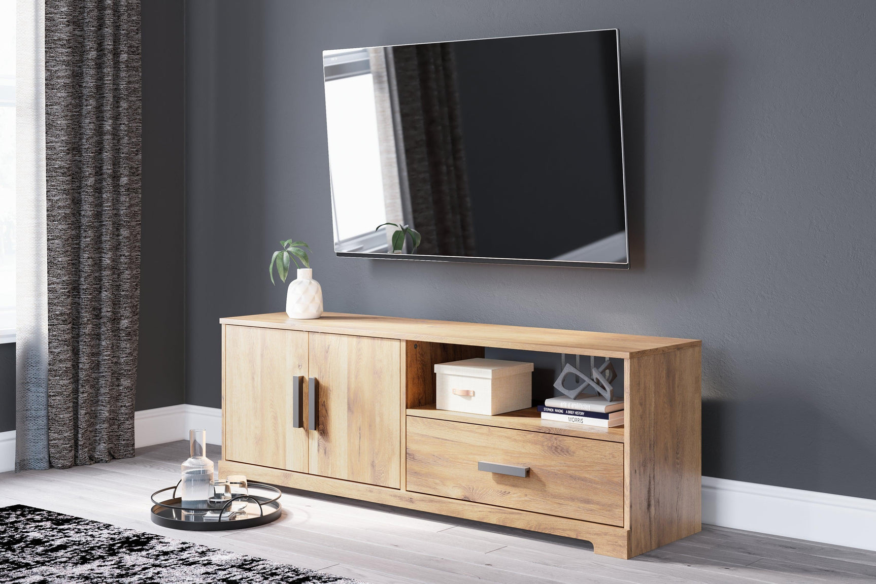 Larstin Tan 59" Tv Stand - Ella Furniture