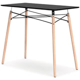 Jaspeni Black/natural Home Office Desk - Ella Furniture