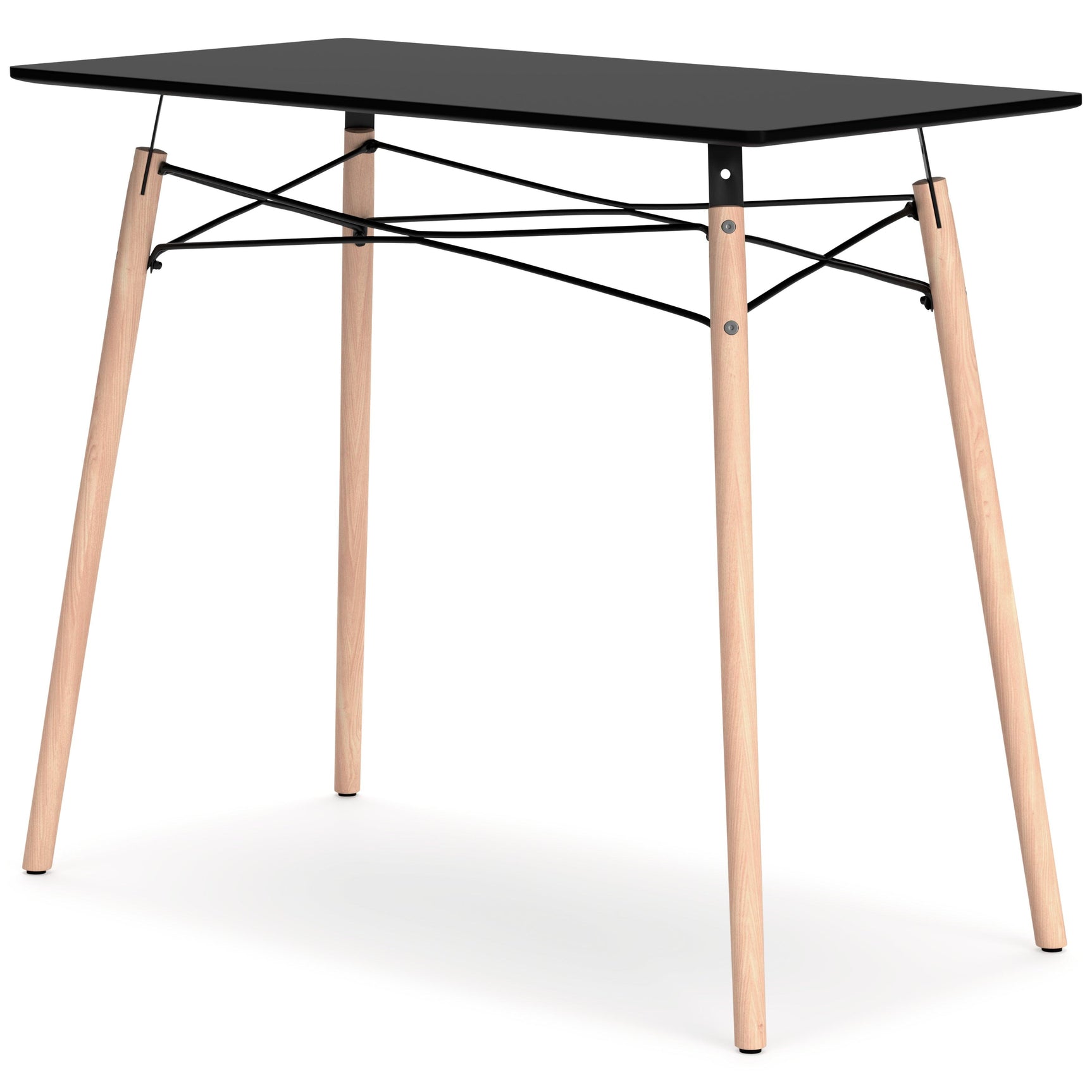 Jaspeni Black/natural Home Office Desk - Ella Furniture