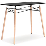 Jaspeni Black/natural Home Office Desk - Ella Furniture