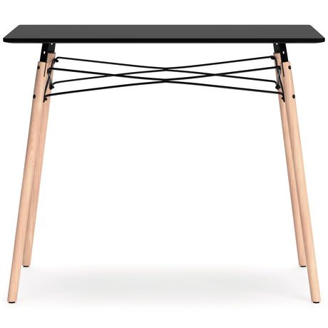 Jaspeni Black/natural Home Office Desk - Ella Furniture