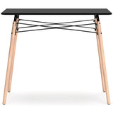 Jaspeni Black/natural Home Office Desk - Ella Furniture