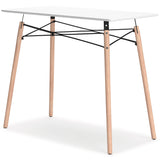 Jaspeni White/natural Home Office Desk - Ella Furniture