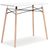 Jaspeni White/natural Home Office Desk - Ella Furniture