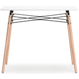 Jaspeni White/natural Home Office Desk - Ella Furniture