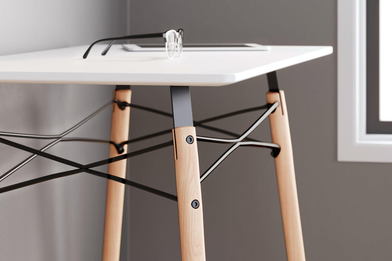 Jaspeni White/natural Home Office Desk - Ella Furniture