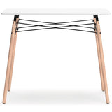 Jaspeni White/natural Home Office Desk - Ella Furniture