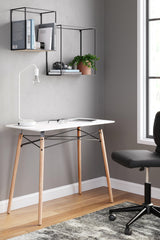 Jaspeni White/natural Home Office Desk - Ella Furniture