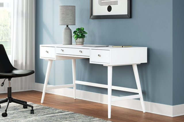 Thadamere White 54" Home Office Desk - Ella Furniture