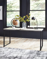 Lazabon Gray/black 63" Home Office Desk - Ella Furniture